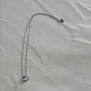 Elegant Silver Plated Ramla Necklace with Crystal Pendant